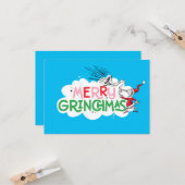 Prettige Grinchkerst meneer Grinch Kaart (Voorkant / Achterkant in situ)