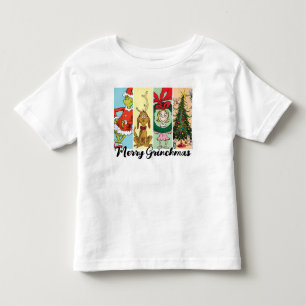 Prettige Grinchmas Vakantie Collage Kinder Shirts