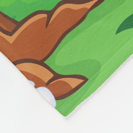 prettige grondstofdag in bos fleece deken (Hoek)