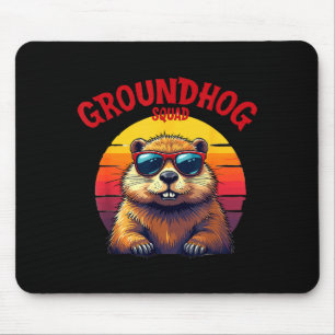 Prettige Groundhog Day 2025 Grappige Groundhog Squ Muismat