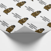 Prettige Groundhog Day Cadeaupapier (Hoek)