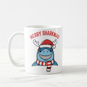 Prettige Haai Kerst Mooie Kersthaai Koffiemok