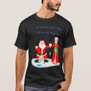Prettige Haai Kerstmis Grappige Haai Kerstman Snoe T-shirt