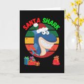 prettige haaienkerstmis kaart (Gele Bloem)