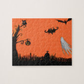 Prettige Halloween Boom Geest Puzzel met Cadeau Do (Horizontaal)