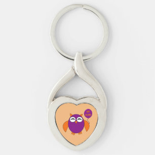 Prettige Halloween-feest-uil-sleutelhanger Sleutelhanger