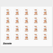Prettige Halloween Geest - Oranje Ronde Sticker (Vel)