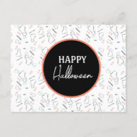 Prettige Halloween Geest Snoep Hand Lettering Dood