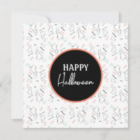 Prettige Halloween Geest Snoep Hand Lettering Dood