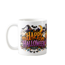Prettige Halloween Geesten Schedels en Pompoenen M