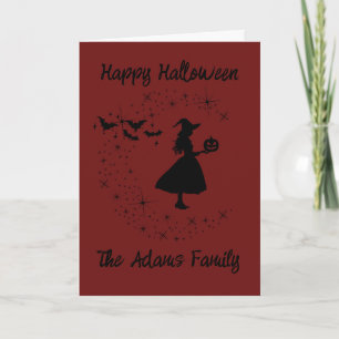Prettige Halloween Groet Heks Kaart