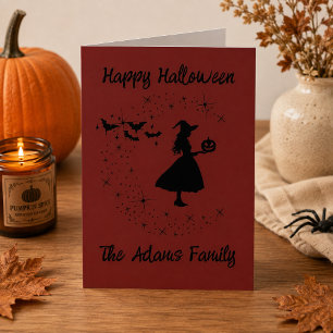 Prettige Halloween Groet Heks Kaart
