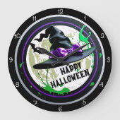 Prettige Halloween Heksenhoed Spatten Grote Klok (Voorkant)