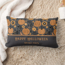 Prettige Halloween Herfst Pompoen Familie Naam