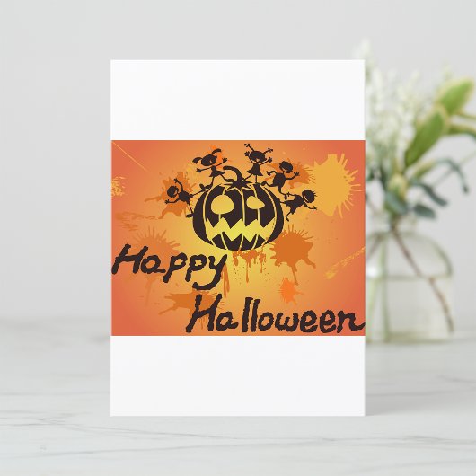 Prettige Halloween Illustratie Kaart