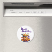 Prettige Halloween Jack-O-Lantern Brouwbeker Magneet (Insitu (Vaatwasser))
