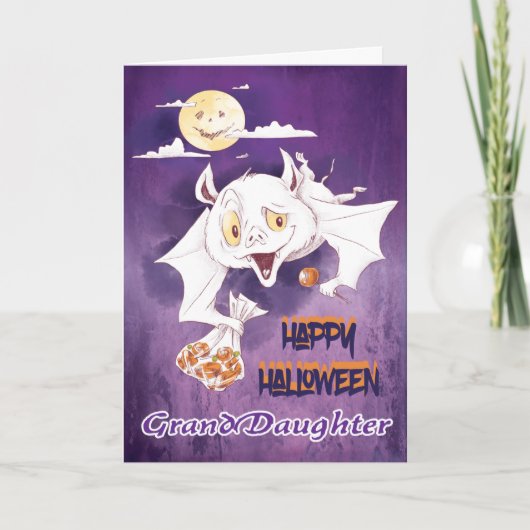 Prettige Halloween kaart kleindochter (Voorkant)
