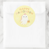 Prettige Halloween Klassieke Ronde Sticker (Tas)