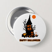 Prettige Halloween-knop Ronde Button 7,6 Cm (Voorkant /achterkant)