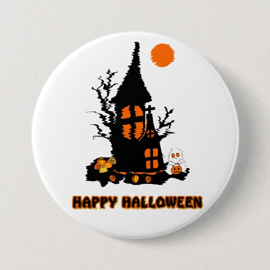 Prettige Halloween-knop Ronde Button 7,6 Cm (Voorkant)