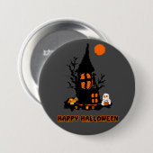 Prettige Halloween-knop Ronde Button 7,6 Cm (Voorkant /achterkant)