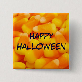 Prettige Halloween knoppen Suikermais knop Vierkante Button 5,1 Cm