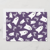 Prettige Halloween leuke geesten groene paarse fee Kaart (Achterkant)