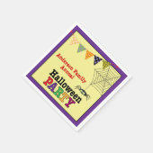 Prettige Halloween Leuke Spin & Web Kleurrijk Servetten (Hoek)