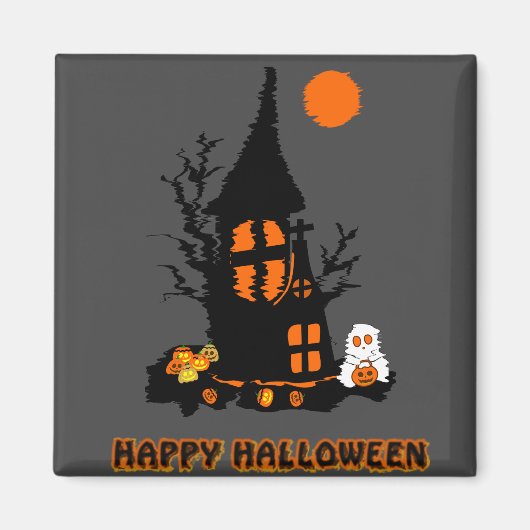 Prettige Halloween-magneet Magneet (Voorkant)