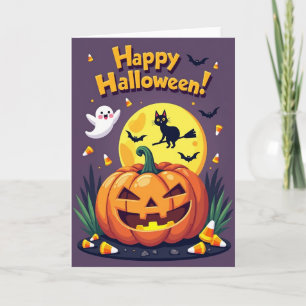 Prettige Halloween Pompoen Fun Kaart