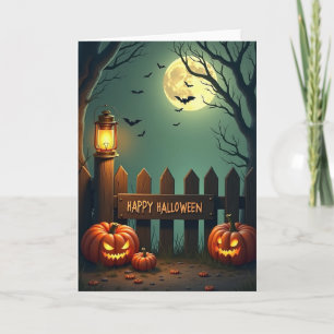 Prettige Halloween Pompoen Gloei Kaart