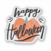 Prettige halloween pompoen sticker (Voorkant)
