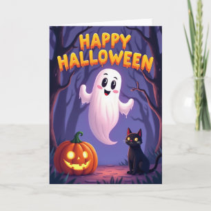 Prettige Halloween-spookkaart Kaart