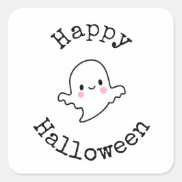 Prettige Halloween Sticker - Knuffel Kawaii Geest
