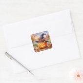 Prettige Halloween Sticker - Oude Pompoen (Envelop)