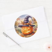 Prettige Halloween Sticker - Oude Pompoen (Envelop)
