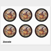 Prettige Halloween Sticker - Oude Pompoen (Vel)