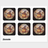 Prettige Halloween Sticker - Oude Pompoen (Vel)