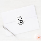 Prettige Halloween Stickers - Knuffelige Zwarte Ka (Envelop)