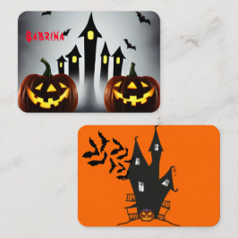 Prettige Halloween traktaties en griezelige Jack ' Plaatskaartje