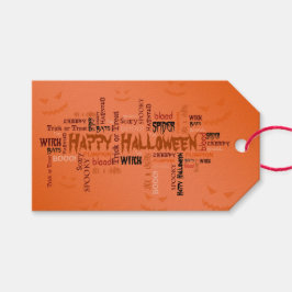 Prettige Halloween-typografie Cadeaulabel