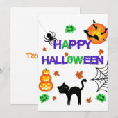 Prettige Halloween uitnodiging (Voorkant / Achterkant)