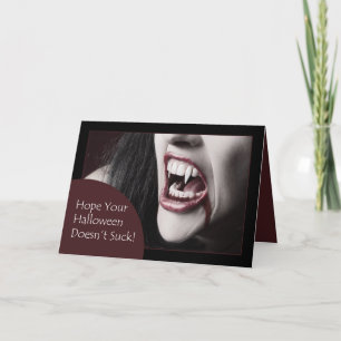 Prettige Halloween Voor Iedere Vrouwelijke Vampier Feestdagen Kaart