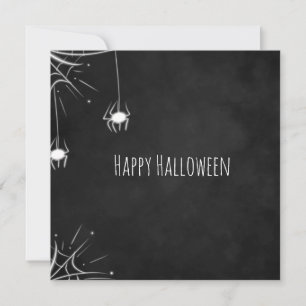 Prettige Halloween wenskaart Spinnenkrijt Bedankkaart