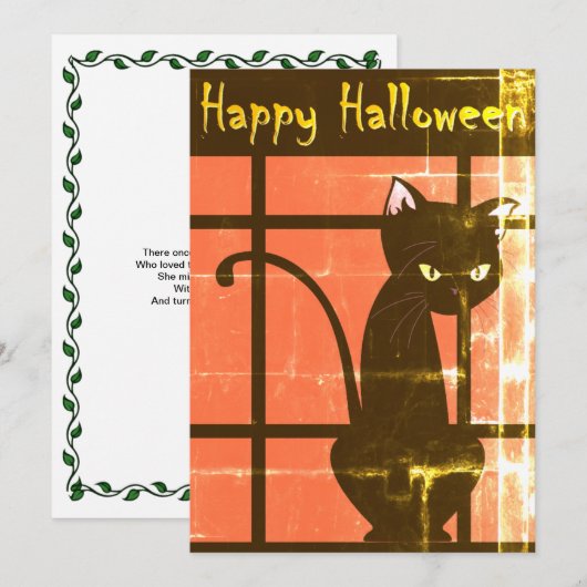 Prettige Halloweenkaart Feestdagenkaart (Voorkant / Achterkant)