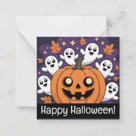 Prettige halloweenkaarten, leuk, voorraad! notitiekaartje