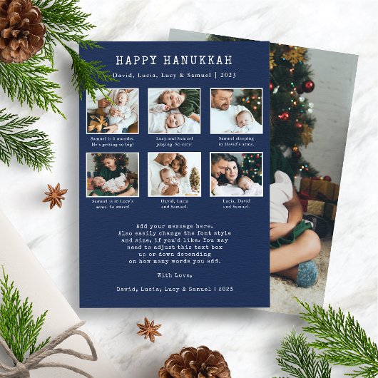 Prettige Hanukkah kerstkaart