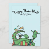 Prettige Hanukkah Mosterdzaadjes TM Kerstkaart (Voorkant / Achterkant)