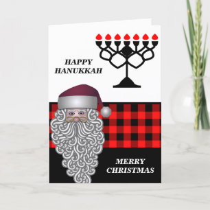 Prettige Hanukkah & vrolijk kerstfeest kerstkaart Feestdagen Kaart