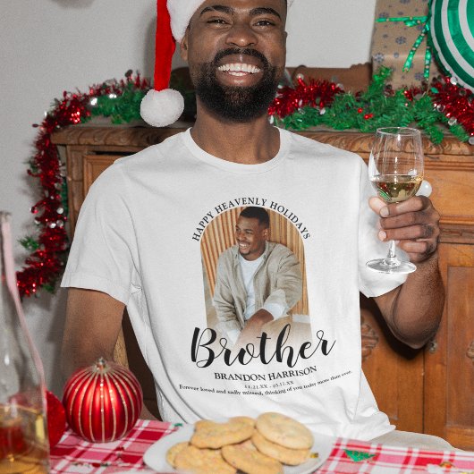 Prettige Hemelse Feestdagen | Foto Herdenking T-shirt